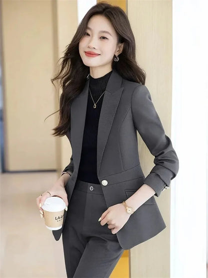 Women Blazers Spring Summer New Fashion Korean Silk Satin Suit V-neck Loose Top Jacket Single Button Suit Blazers Outerwear