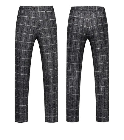 Men's 2025 Three-piece Suit Set One Button Fashion Wedding Business Casual Work Formal Vest Trousers M-5XL