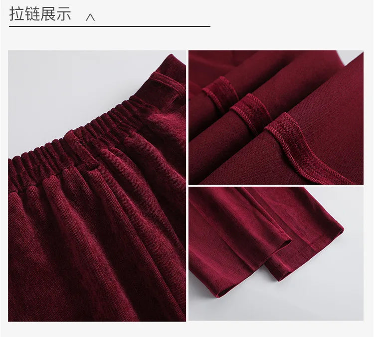 Pleuche Women Suits Office Sets 2024 Autumn New Fashion Notched Double Breasted Blazers Vintage Casual Wide Leg Pants Suits