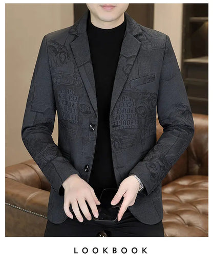 Men's Casual Business Blazer – Single Breasted, Spring Autumn