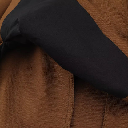 2026 Vintage Fashion Brown Sleeveless Trench Vest Lapel Collar Belted Waist Drawstring Sleeveless Waistcoat With Pockets