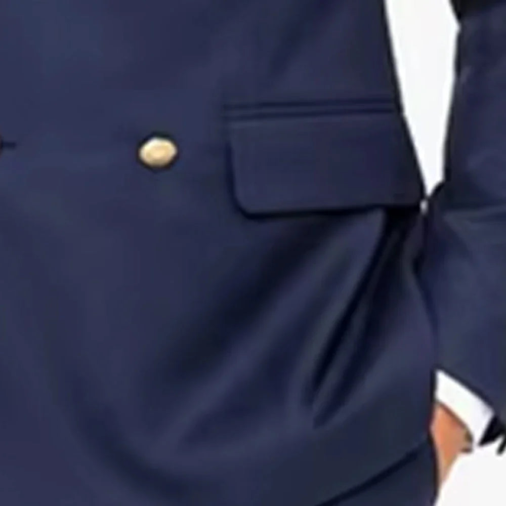 Men's 2‑Piece Double Breasted Suit Slim Fit Casual Business Blazer & Trousers Set for Business Wedding Groom Formal Banquet