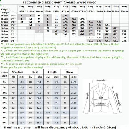 Fashionable Middle-Aged Large Size Suit XL-9XL Handsome Banquet High Quality Business Casual Loose Fit Jacket for plus Size Men