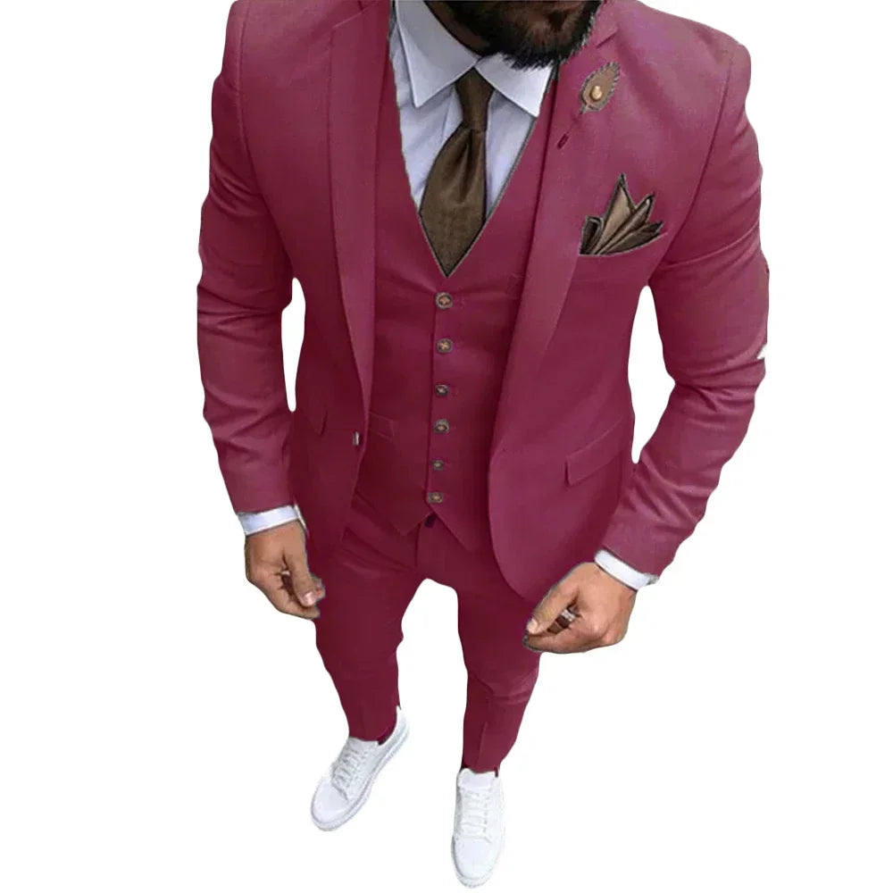High Quality khaki Men's wedding Suits Smart Cusual 3 Piece Custom Slim Fit Male Blazer Wedding Groom Tuxedos Costume Homme