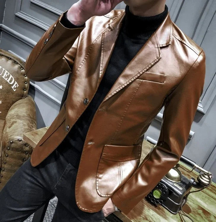 Spring Autumn Thin Man Suits and Blazers Vintage Fashionable Jacket for Men Simple Breasted Luxury Designer Classic New in Coats
