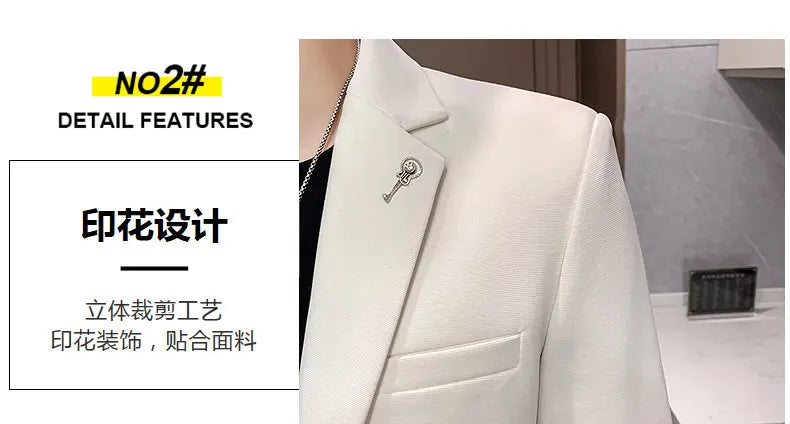 Blazer Outdoor Men's Velvet Fashion Business Korean-style Travel Wedding Solid Color Slimming Casual High Formal Wear Blazer