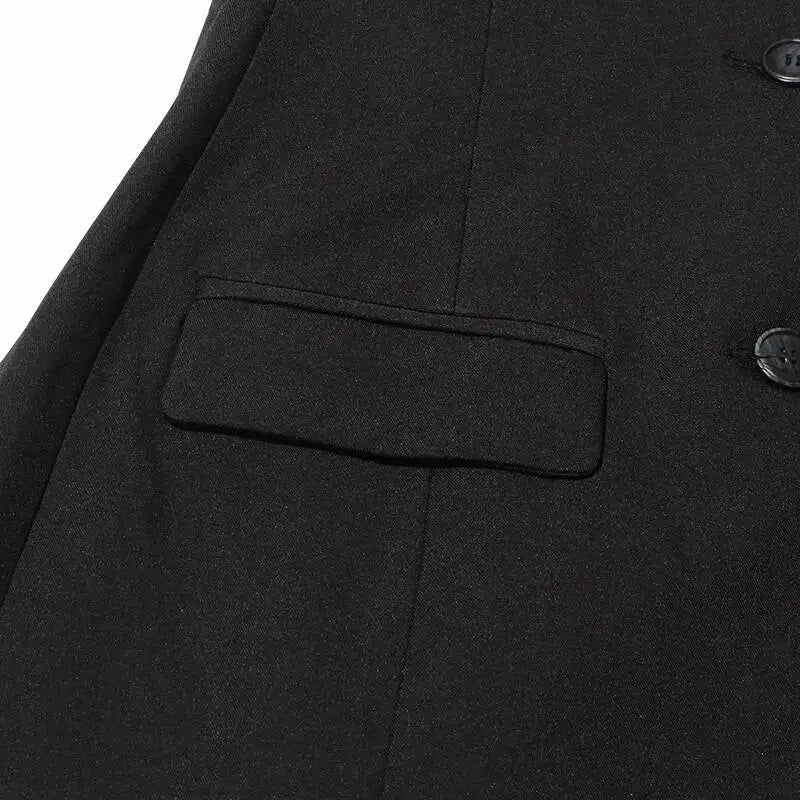 Women Blazer Asymmetric Single Breasted Waist Hollow Out Ruched Slim Fit Elegant Fashion High-end Dresses New Spring HK8685