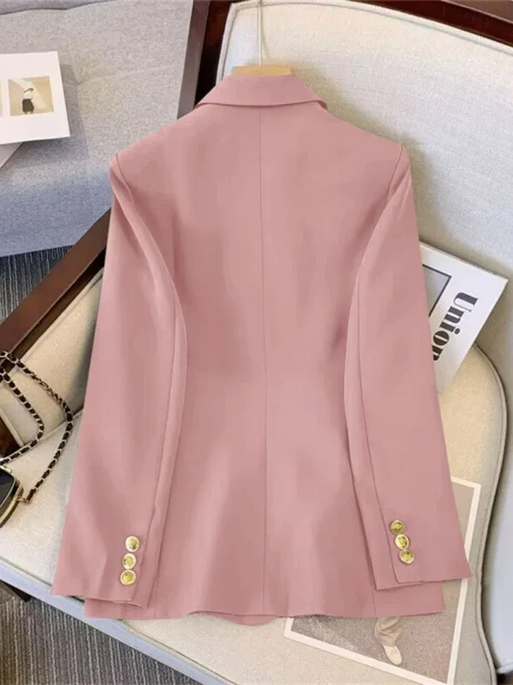 Slim Fit Women's Office Blazer High-End Casual Korean Fashion Spring Autumn New Loose Blazers Temperament Coats for Women