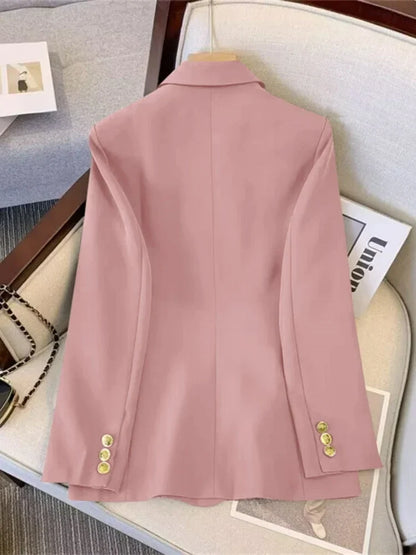 Slim Fit Women's Office Blazer High-End Casual Korean Fashion Spring Autumn New Loose Blazers Temperament Coats for Women