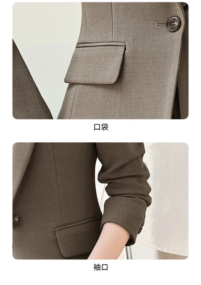 Fashionable professional women's two-piece pant+ suit jacket. Sophisticated elegant, slim fit comfortable. 2025 new style