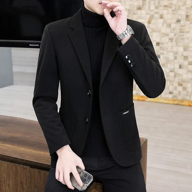 Blazer  New Stylish and Slimming Middle-aged Business Casual Solid-color Wedding Banquet Host Men Outdoor Performance Blazer
