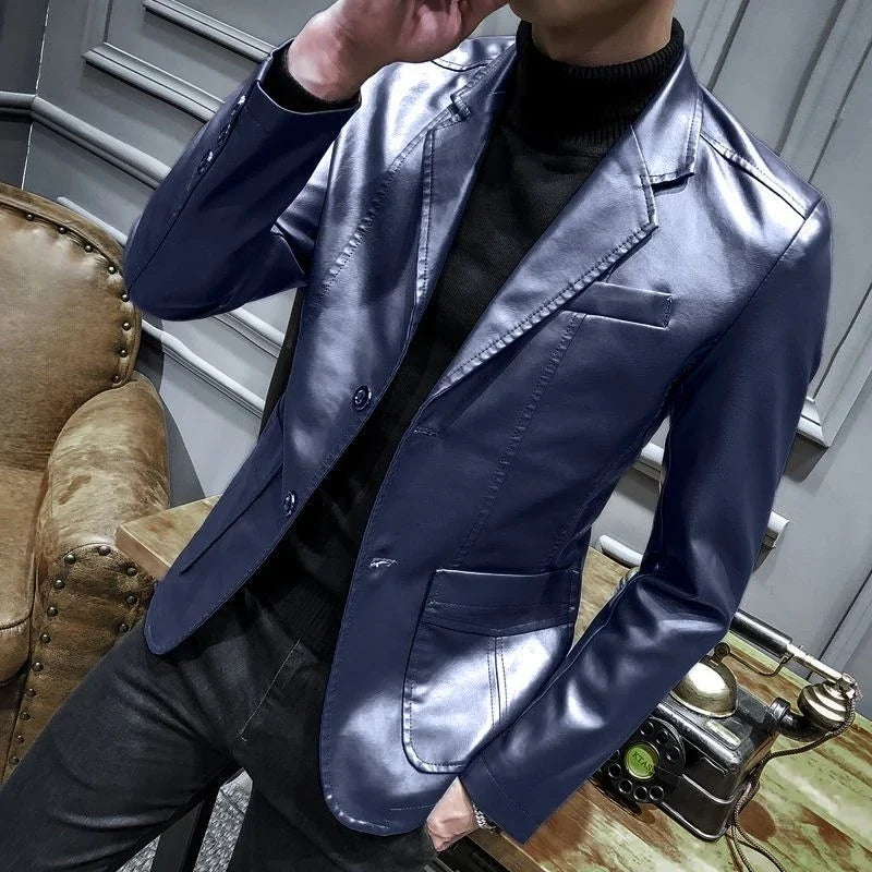 Spring Autumn Thin Man Suits and Blazers Vintage Fashionable Jacket for Men Simple Breasted Luxury Designer Classic New in Coats