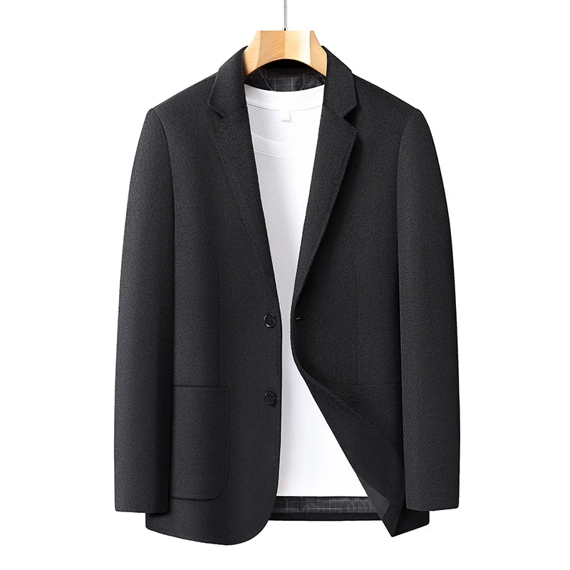 Spring/Summer new men's high-end wool suit jacket - stylish and form-fitting suit top, suitable for home and daily wear.