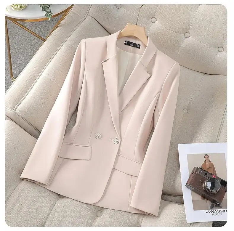 Spring Women's Casual Blazers Feminino Korean Style Fashion Long Sleeve Plus Size Jackets Coats Outerwears Veste Femme