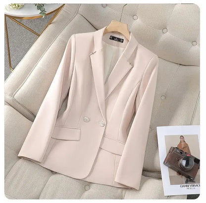 Spring Women's Casual Blazers Feminino Korean Style Fashion Long Sleeve Plus Size Jackets Coats Outerwears Veste Femme