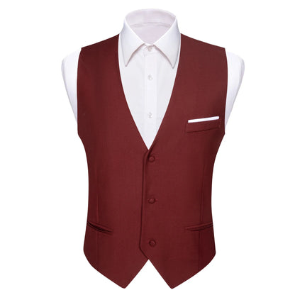 Men's Slim Fit Dobby Vest – Multi-Color Formal Waistcoat for Weddings & Smart Events