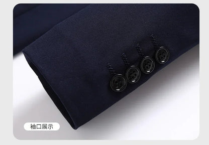 Blazer Fashionable Business Outdoor Gentleman, Trendy Solid Color Men, Formal Casual and Slimming Wedding Host Gentleman Blazer