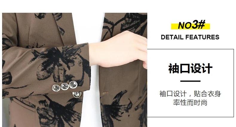 Blazer Men's Fashion Gentleman Business Outdoor Travel Print Wedding Slim-fit Korean Trend Handsome Youth Casual Blazer