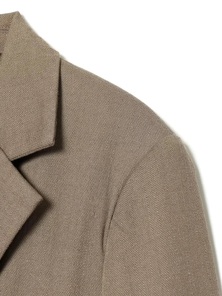 Women Oversized Blazer Single Breasted Lapel Long Sleeve Loose Suit Jacket Elegant Casual Office Lady Outerwear