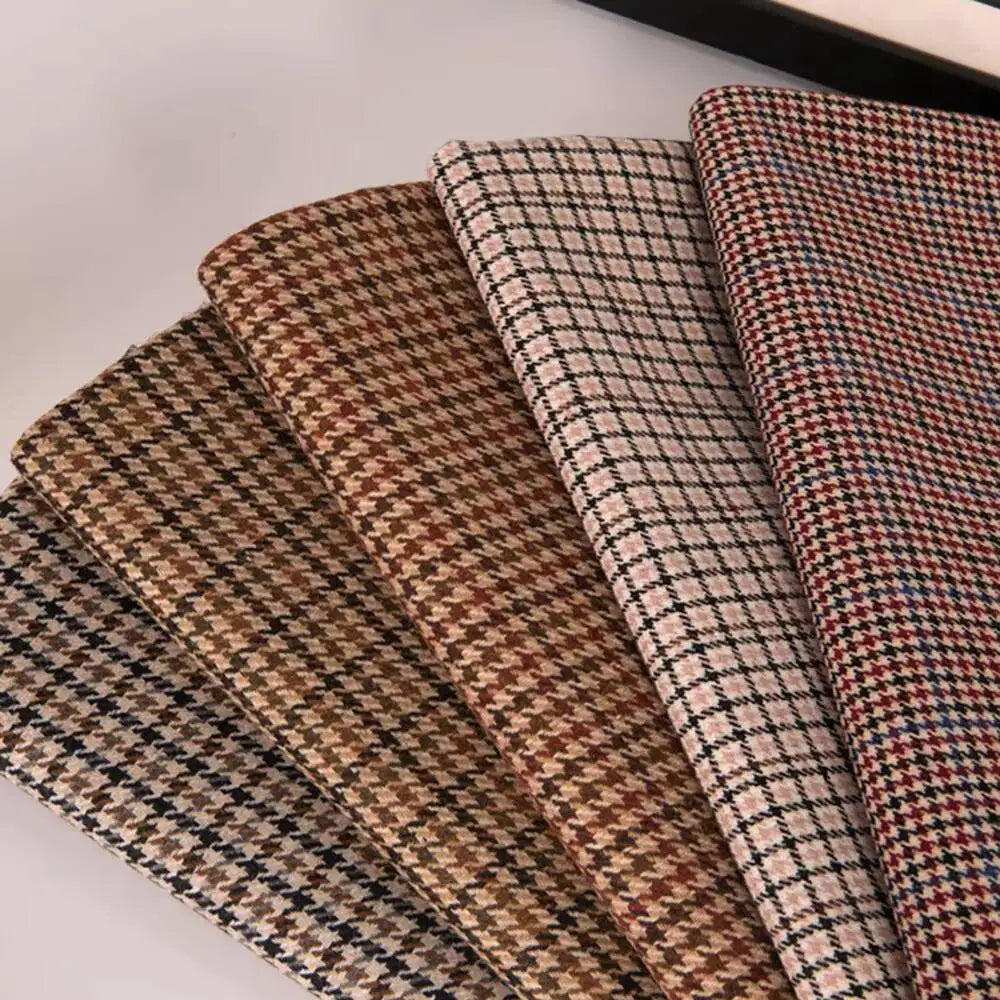 Luxury Vintage 2 Piece Suits High Quality Women's Houndstooth Double Breasted Peak Lapel Blazer Fashin Customzied Jacket Pants