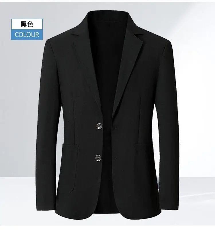 30% Linen Blazer - Men's Fashionally Fit Business Formal Wedding Gentleman's Cool Silk Lightweight Breathable Casual Blazer