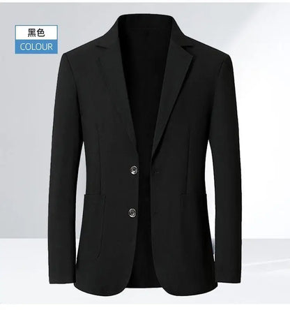 30% Linen Blazer - Men's Fashionally Fit Business Formal Wedding Gentleman's Cool Silk Lightweight Breathable Casual Blazer