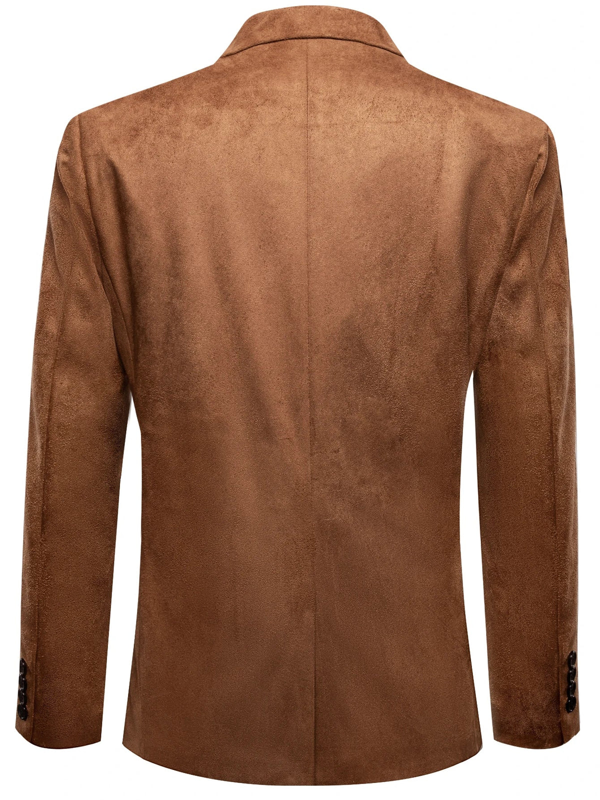 Caramel Brown Faux Suede Men Blazer, 2 Button Notched Collar Casual Business Coat, Single Breasted Suit for Party Office