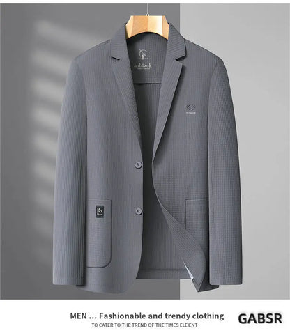 2026 New men fashion Sun Protection Clothing Trend Summer Men's Skin Clothing Solid Color blazer thin coat for male M-4XL