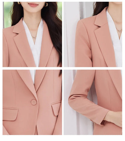 Fashionable professional women's clothing, high-quality two-piece pants + blazer. Exquisite, elegant, comfortable