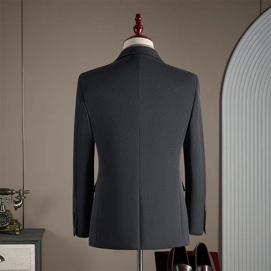 Men's Slim Fit 3 Piece Wedding Suit – Smart Casual Single Breasted Formal Set