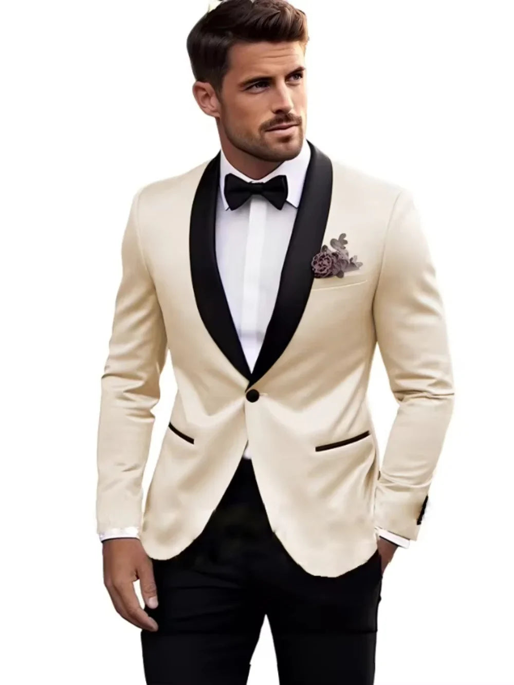 Premium Handsome Men's Suits 2 Pieces Jacket Pants Wedding Groom Sets Classy High Quality Suit Set For Man Business Outfit