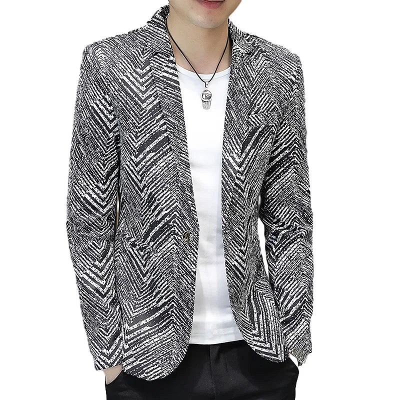 Blazer Men's Fashion Outdoor Travel Gentleman Wedding Slimming Business Versatile Trendy Casual Korean-style Formal Wear Blazer