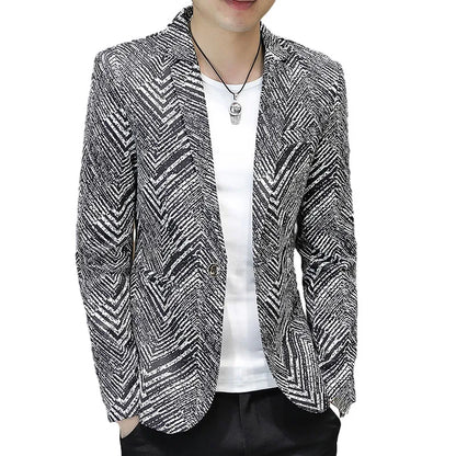 Blazer Men's Fashion Outdoor Travel Gentleman Wedding Slimming Business Versatile Trendy Casual Korean-style Formal Wear Blazer