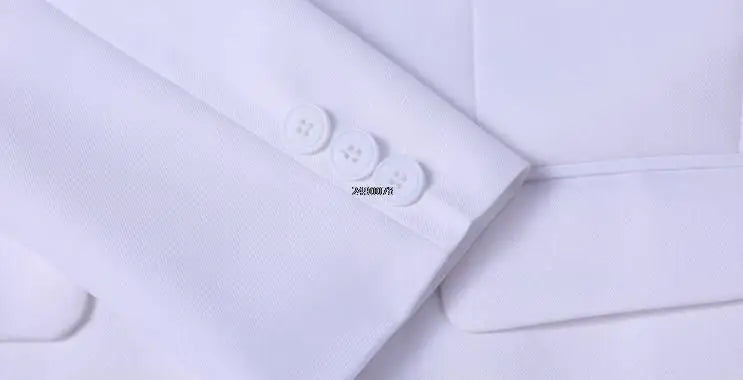 Boys Formal Suit Set White Single Breasted Kids Wedding Tuxedo