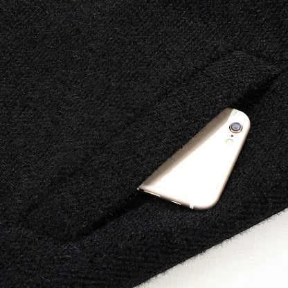 Mens Designer Knitted Wool Stretch Coat Casual Business Handsome Overcoat High Quality Fashion 2024