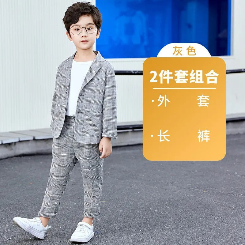Low Price Clearance Stock Sale Boys Summer Jacket Pants/Shorts Photography Suit Kids Wedding Dress Children Host Costume