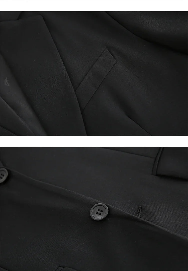 Men's Slim Fit 3-Piece Suit Set – Smart Casual Business Wedding Suit for Men in Blue, Gray & Black