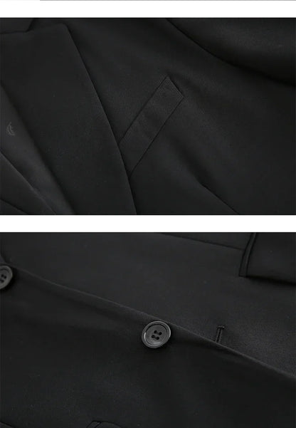 Men's Slim Fit 3-Piece Suit Set – Smart Casual Business Wedding Suit for Men in Blue, Gray & Black