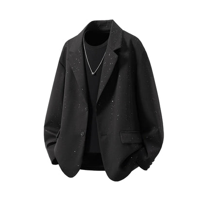 Luxury Man Clothing Glitter Jasje Mannen Suits Sequin Jacket Loose Black Gypsophila Designer Blazers Para Hombres Man Streetwear