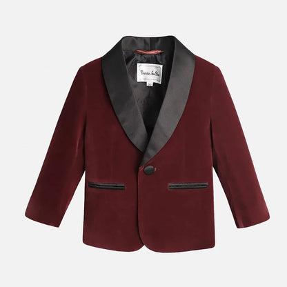Boys Formal Suit Set 3-Piece Kids Wedding Suit Jacket Pants Bowtie for Birthday Ceremony Performance