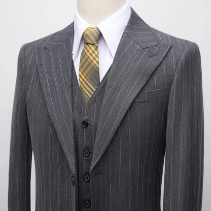 Men's Suit Set for Broad Shoulders – Single Breasted Straight Fit Wedding & Business Suit with Adjustable Trousers