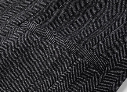 Men's 2024 Business Casual Single Suit Jacket High Quality Herringbone Wool Blend Single Breasted Stylish Handsome Line Bag