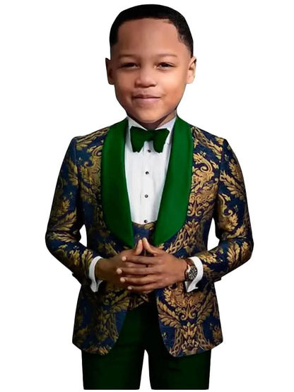 4 Pices Slim Fit Dresswear Suit Set For Formal Occasion Handsome Boys Christmas Set Customize High Quality Tuxedo