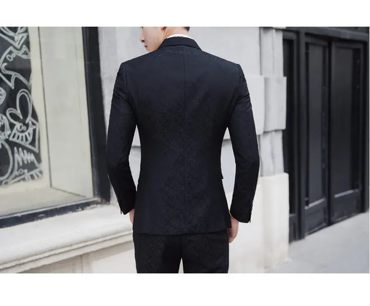 Men's Three-Piece Suit – Double Breasted Slim Fit Formal Suit for Men in Multiple Colors