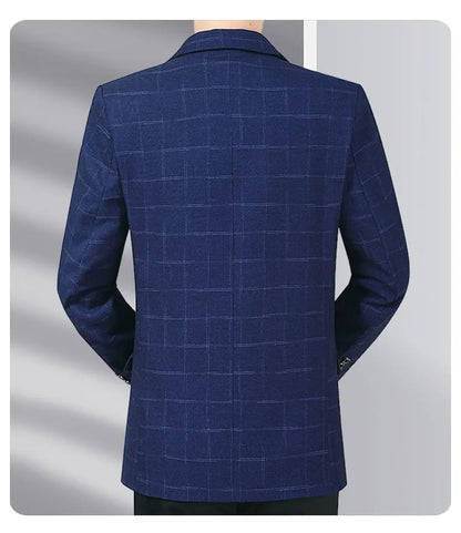Blazer Men's Business Gentleman Wedding Fashionable Solid Color Best Man, Slimming and Casual Middle-aged and Elderly Blazer