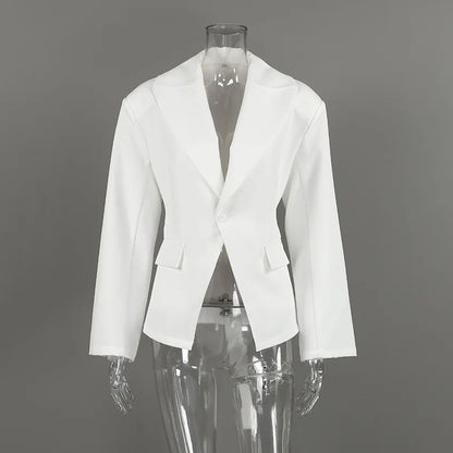 Winter,European,Clothes,Workplace,Office,Suit coat,Chic,Elegance,Women,Tops,Long Sleeve,Lace up,Pocket,Jacket,2026,New,6721002