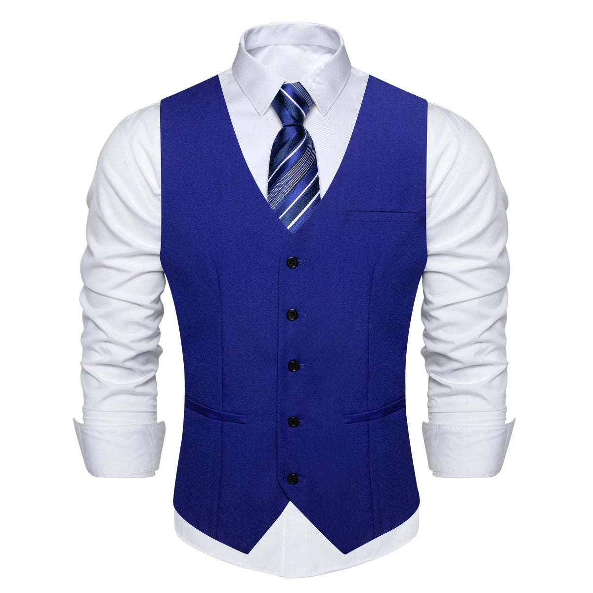 Men's Suit Vest – Solid Formal Waistcoat for Wedding, Party & Business Wear