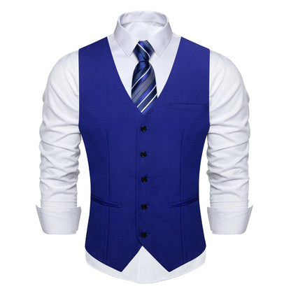 Men's Suit Vest – Solid Formal Waistcoat for Wedding, Party & Business Wear