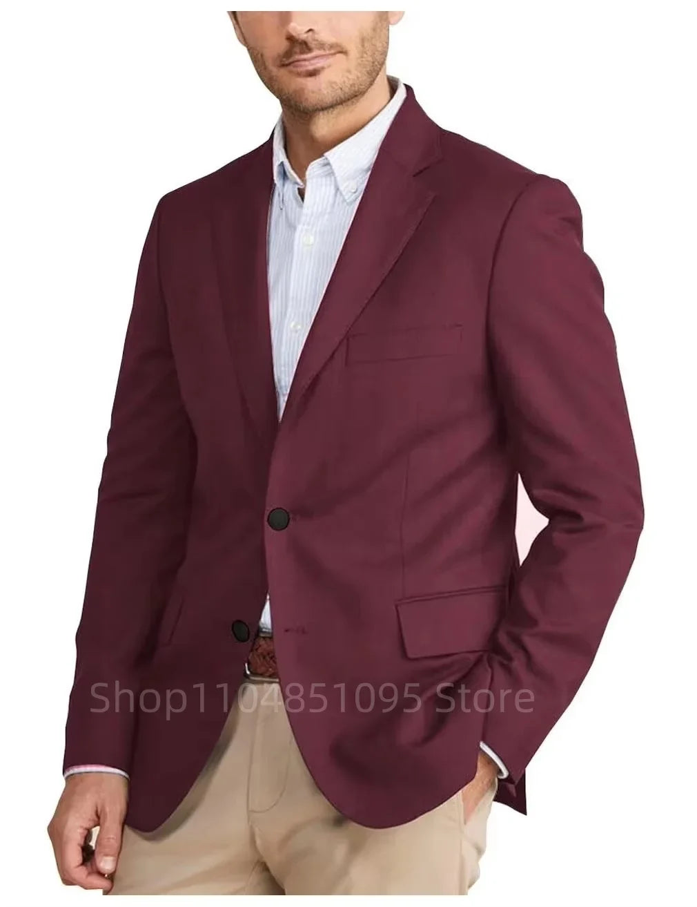 New Arrival Luxury Men Blazer Fashion Wedding Suits Blazers Male Notch Lapel Jacket Business Casual Solid Color Long Sleeve Top