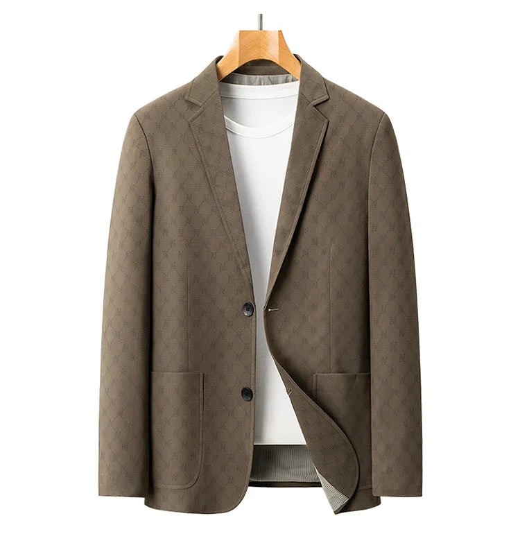 Blazer Outdoor Men's Casual Fashionable Sporty Slimming Letter Trendy British Style Versatile Business Gentleman Wedding Blazer